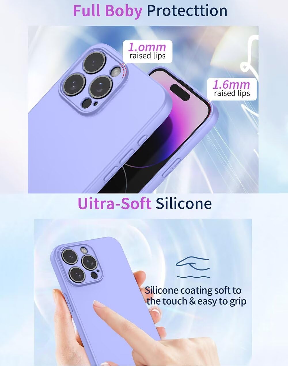 SEAHAI Cover per Xiaomi Poco X3 PRO/Poco X3 NFC, Ultra Sottile Morbida