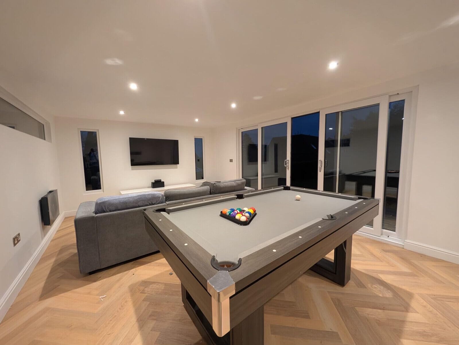 Tavolo da biliardo multifunzionale con piano da pranzo e ping pong, 1,8 m/2,1 m, tutti gli accessori inclusi, perfetto per giochi in famiglia e tempo libero