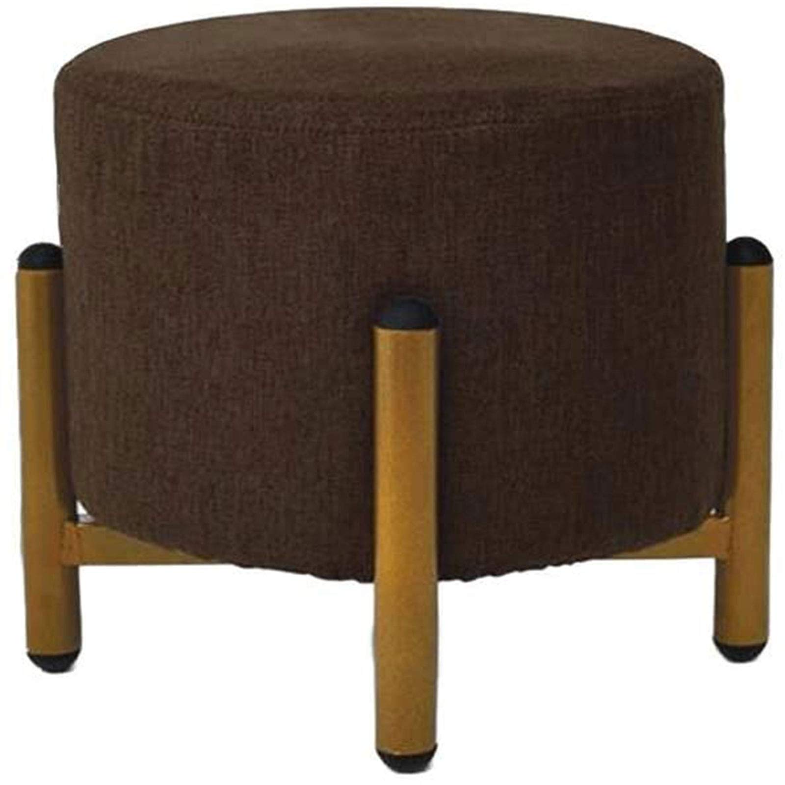 Tabouret repose-pieds marron en fer forgé 29x25cm pour coiffeuse et salon