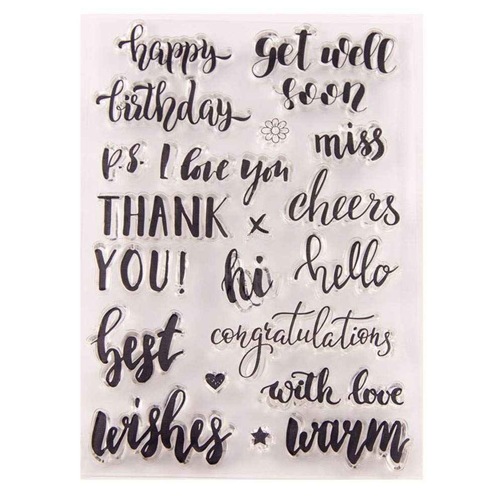Arriettycraft Happy Birthday Wishes Thank You Phrase Words Stamps ...