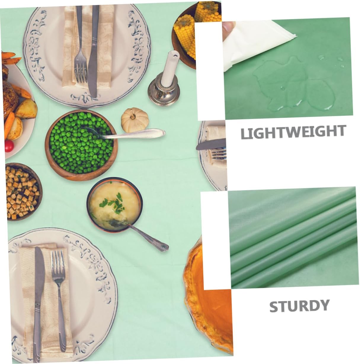 6pcs Table Covers for Weddings Birthdays and Parties Solid Color Tablecloths for Dining and Outdoor Use Easy to Store and Portable
