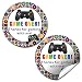 Game Over, Video Game Birthday Party Sticker Labels, 40 2" Party Circle Stickers by AmandaCreation, Great for Party Favors, Envelope Seals & Goodie Bags