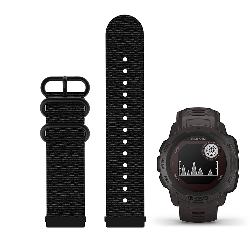C2D JOYCompatible with Garmin Instinct (Solar/Tactical/Esports/Surf/Camo) Instinct 2/2S Bands Replacement Canvas Nylon Strap