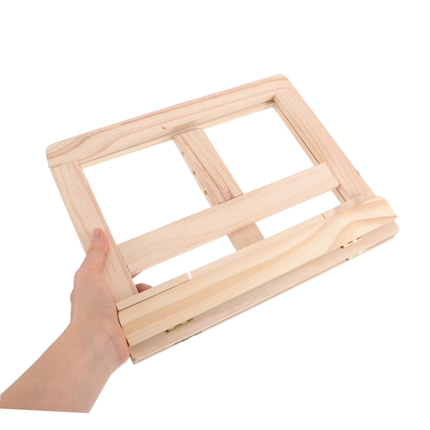 Supporto per Laptop in Legno Beige Regolabile Multiangolo | Dissipazione del Calore, Struttura Pieghevole da Tavolo, Adatto a Libri e Tablet
