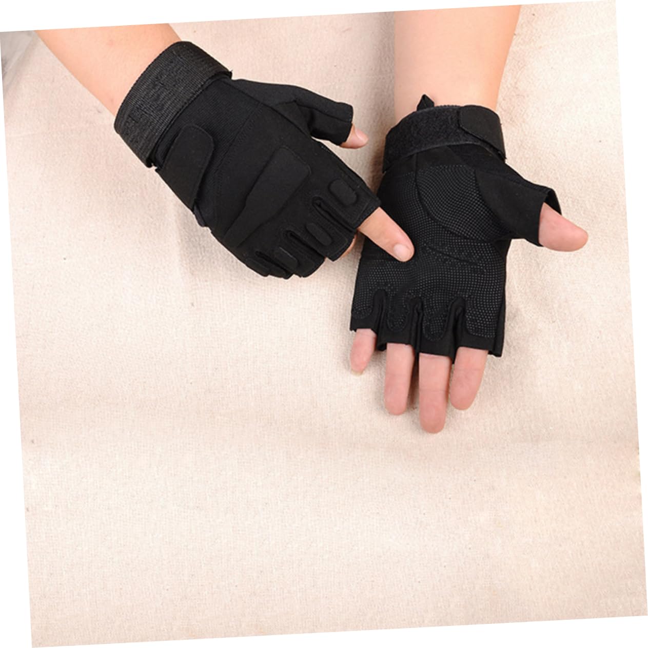 Yardwe 3 Guantes Decorativos para Hombre Guantes De Medio Dedo De Conducción De Tela De Dedo Corto para Hombre Unisex Decorar