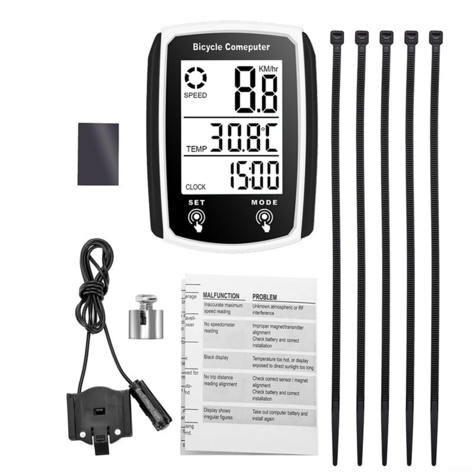 Vélo LED compteur de vitesse étanche vélo ordinate... - Grandado