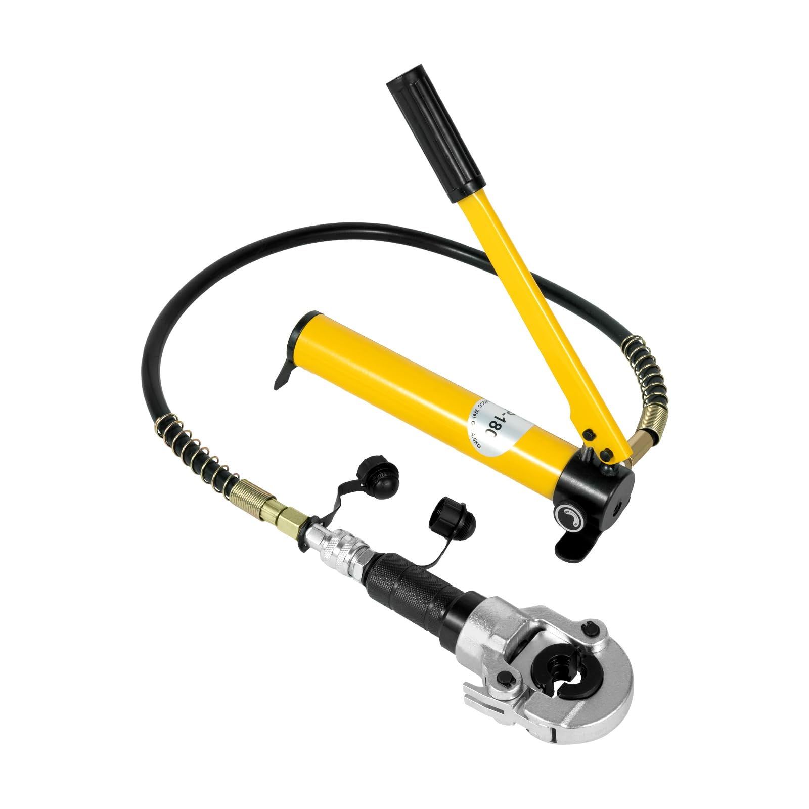 Pinza idraulica manuale con 9 ganasce intercambiabili e forza di compressione di 6 tonnellate, pinza di crimpatura professionale per connettori, tubi e installazione elettrica
