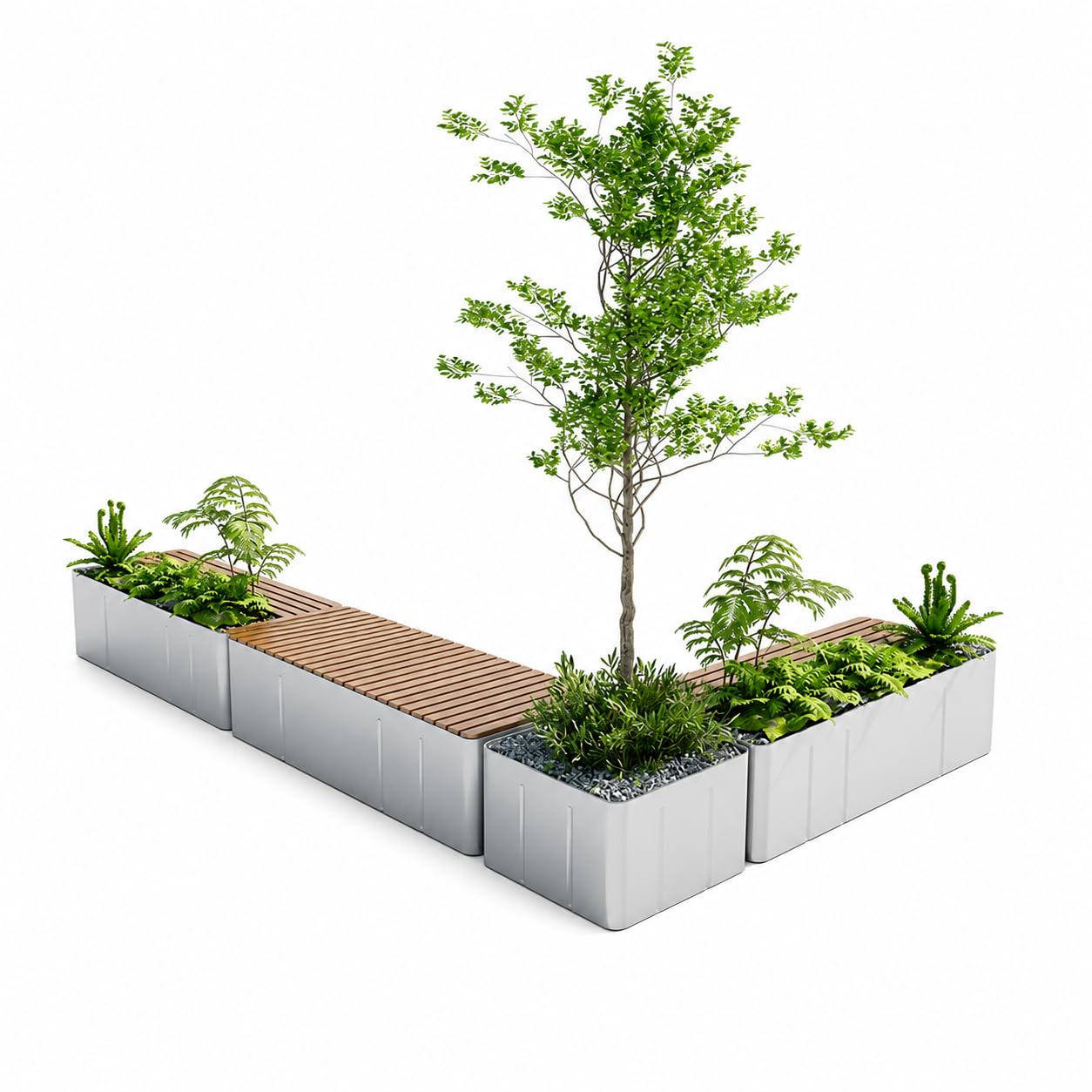 Fioriera da Esterno in Metallo Classica, 120x40x45 cm | metallo resistente, uso esterno, design antico, combinabile, ferro, da Balcone