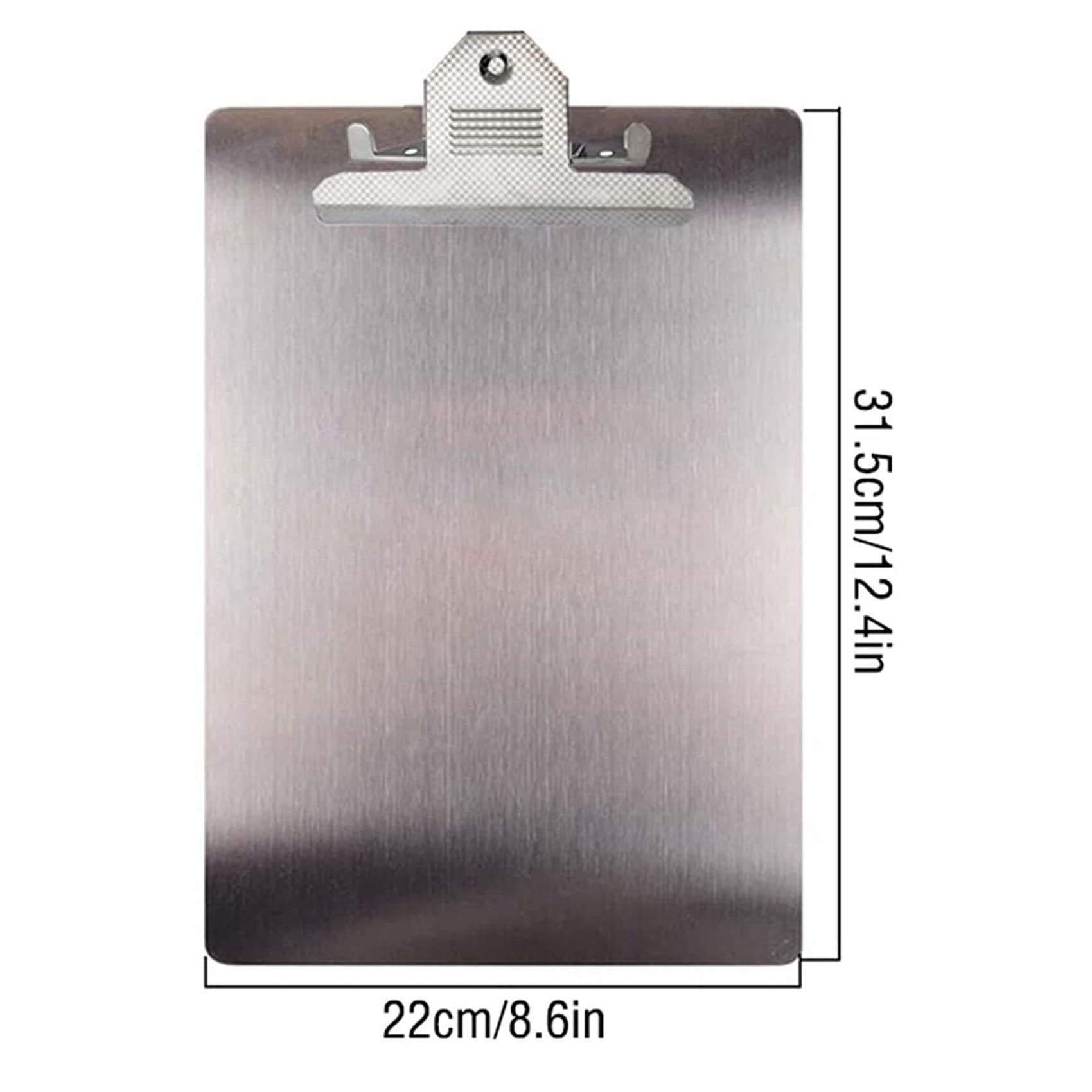 5X Carpeta de Archivos Portapapeles de Metal A4 Tablero de Clip de Acero Inoxidable Organizador Tablero de Carpeta Tablilla de Menú para La EnseñAnza de La Escuela La Oficina