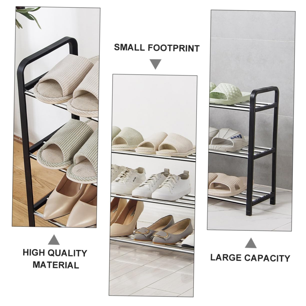 Set 4 Scatole Organizzatori Per Scarpe – Impilabili, Con Cassetto, Salvaspazio Per Armadio (31x20x11 Cm)