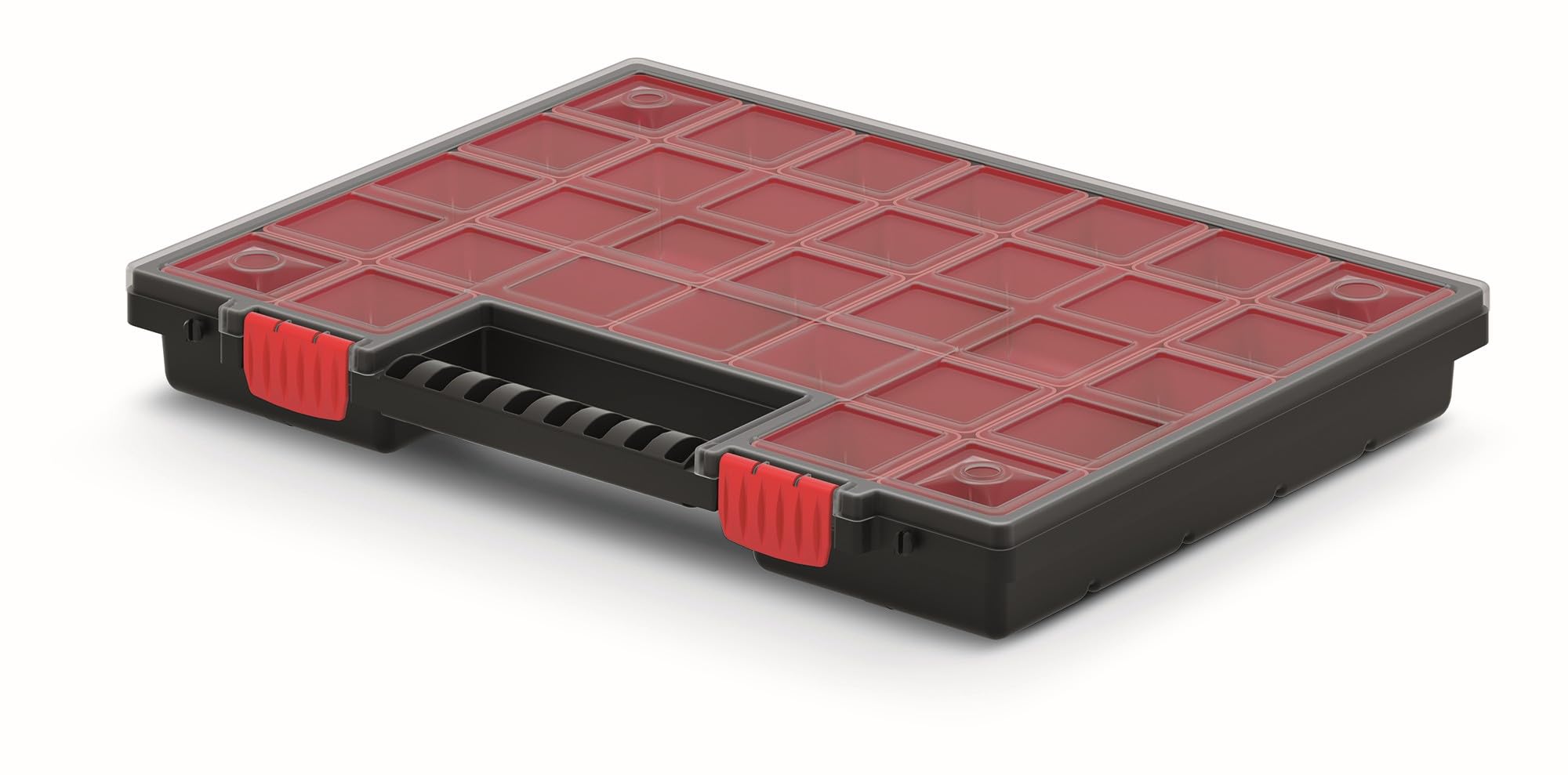 Mivos Scatola di Assortimento Su Entrambi i Lati, 399 x 303 x 100 mm, Con 42 Scomparti per Piccole Parti, Robusta per Viti e Accessori, Ideale per Officina - Made in EU