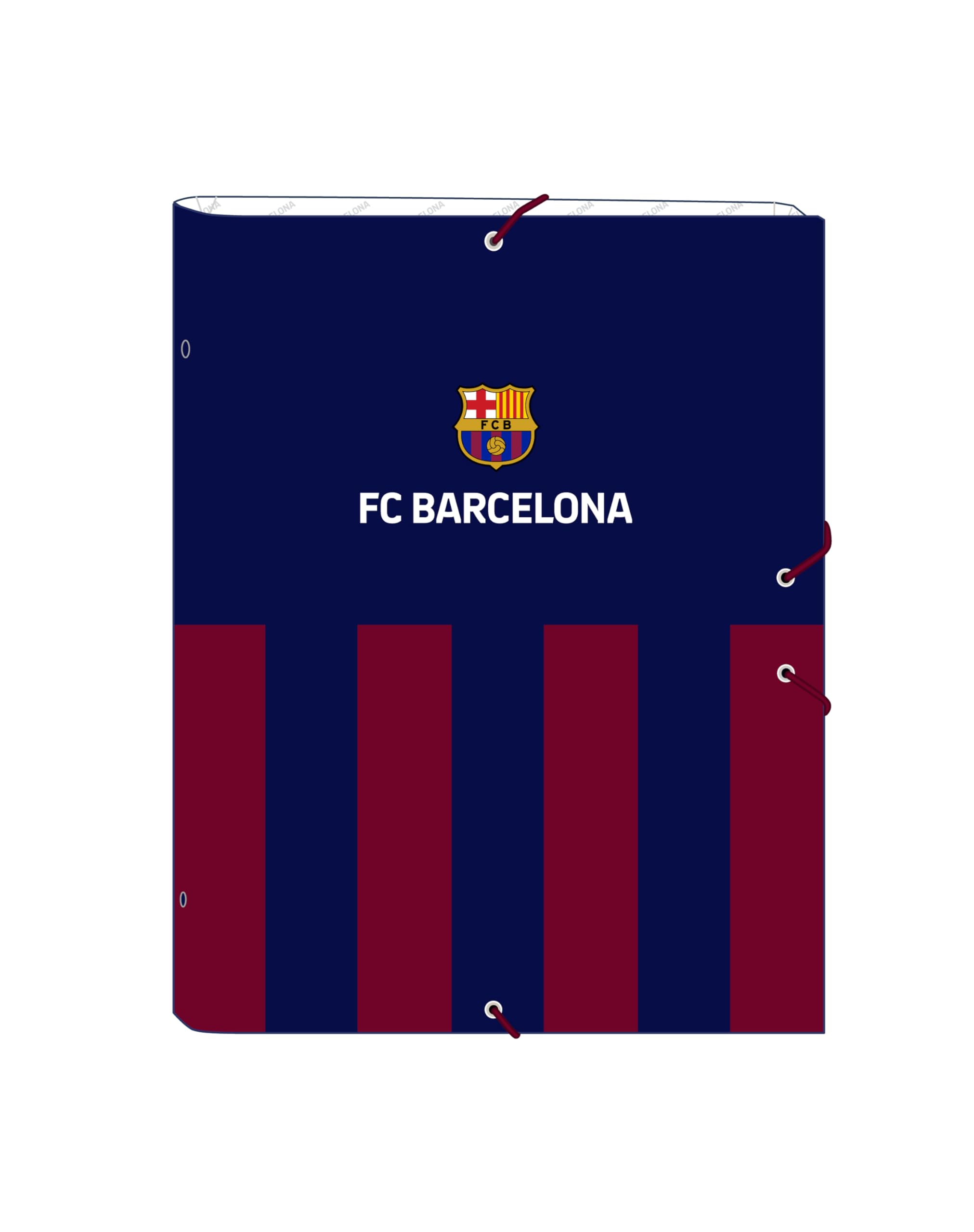 FC Barcelona Ordner Folio 26x36,5cm - Marineblau/Granat Polyester Folder Für Kinder