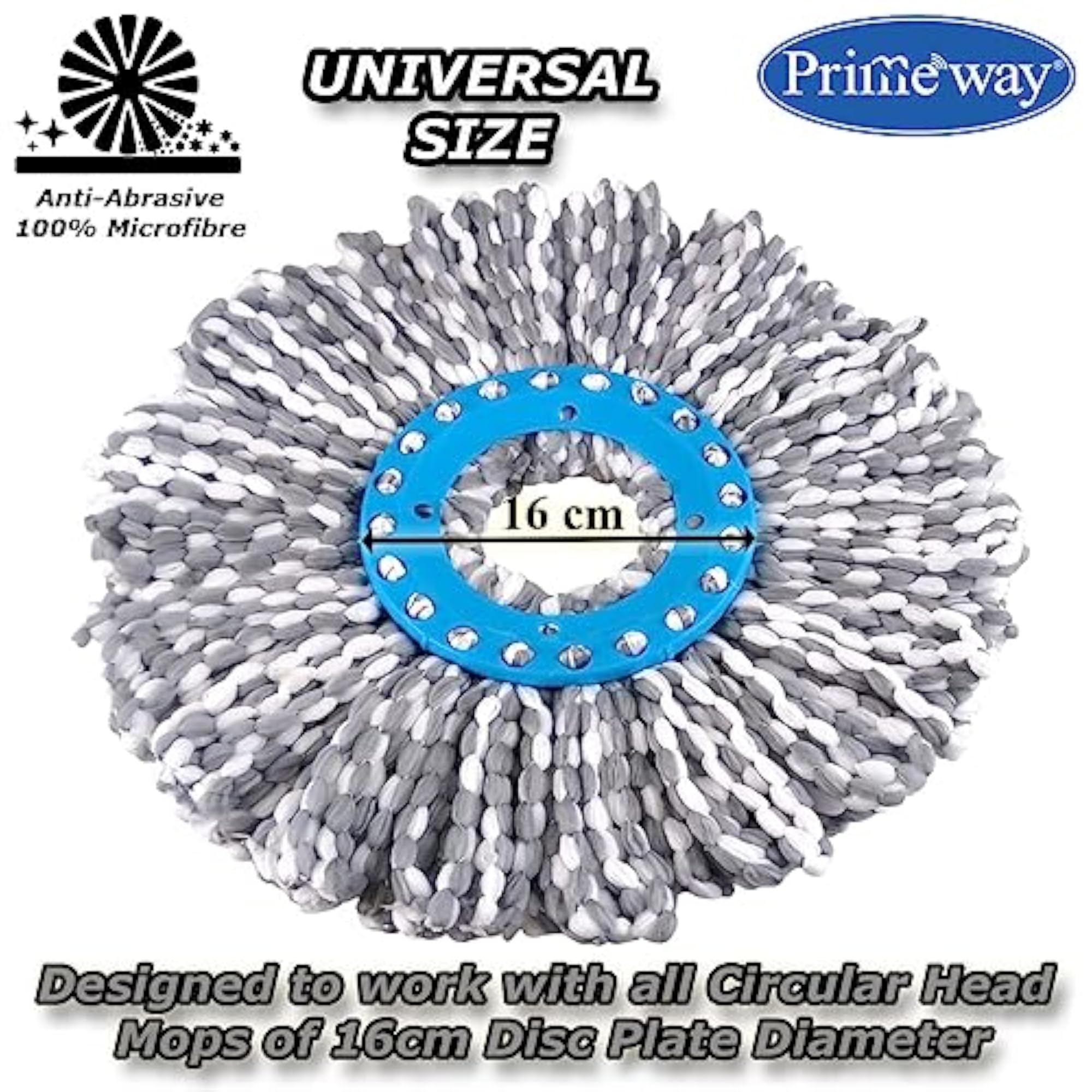 Polyester Microfiber Spin Mop Replacement Mop Head Refills, Pack of 3