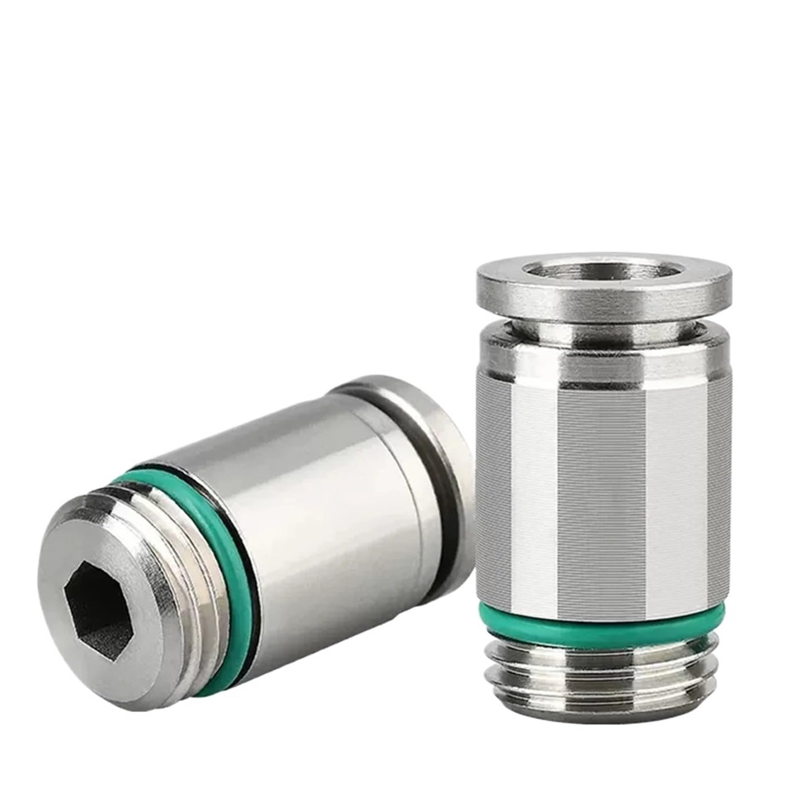 Raccord pneumatique rapide droit en acier inoxydable 304, filetage G, 1/8" 1/4" 3/8" 1/2", tuyau d'air 8, 10, 12 mm(POC10-G04)