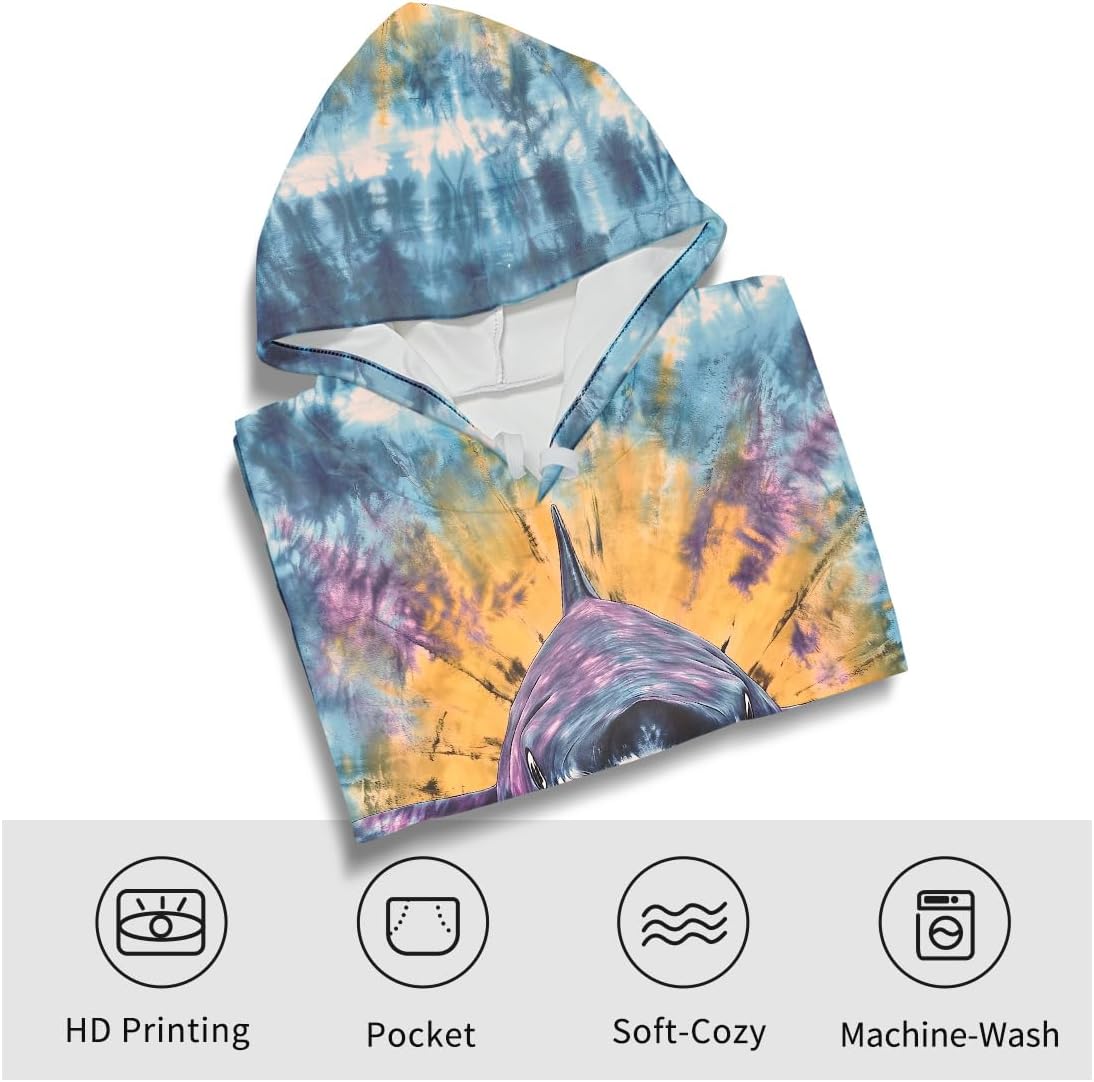 Tie Dye Style Hoodie for Men 3D Animal Print Sweatshirt Pullover with Hood,Unisex - Image 3