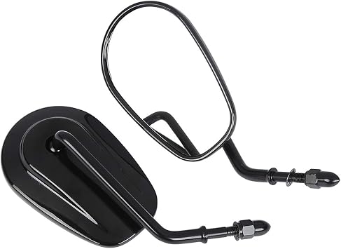 مرايا جانبية SLMOTO مرآة الرؤية الخلفية لـ Road King Sportster Street Electra Glide Softail Dyna Road Glide Rear View 1982-2023 2020 2021 XL 883 SPORTSTER Black