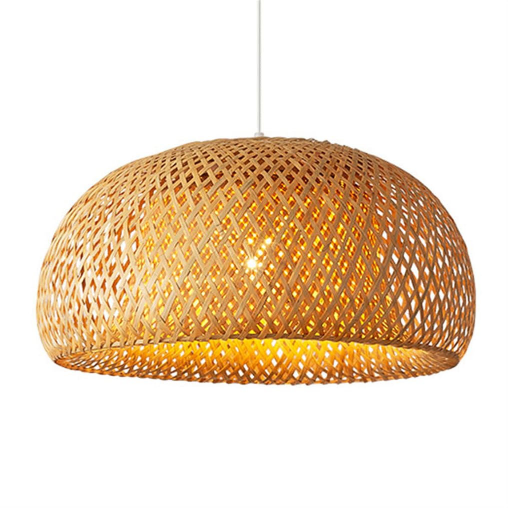 Lampadari A Sospensione Rustici in Vimini A Forma di Nido D'uccello per Cucina, 3 Misure, 17,7 Pollici, Regolabili, in Vimini Intrecciato, Grandi Lampade A Sospensione Fatte A Mano