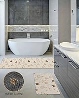 Vista 5 de Tapete de baño de Navidad para bañera, antideslizante, de secado rápido y absorbente, tierra de diatomeas, fregadero de cocina, lavable, moderno