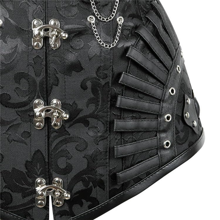 Corsetto Corsetto in Osso d'Acciaio Gotico Palazzo retrò Moda Donna