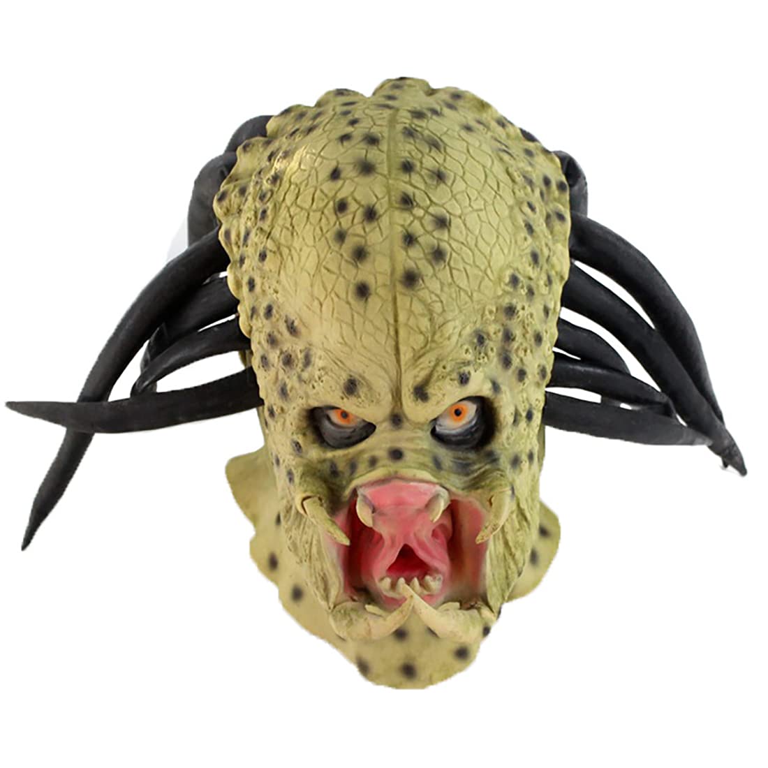 nezababy Predator Mask Cosplay Alien vs. Predator Replica Helmet Dreads Soldiers Halloween Prop Latex