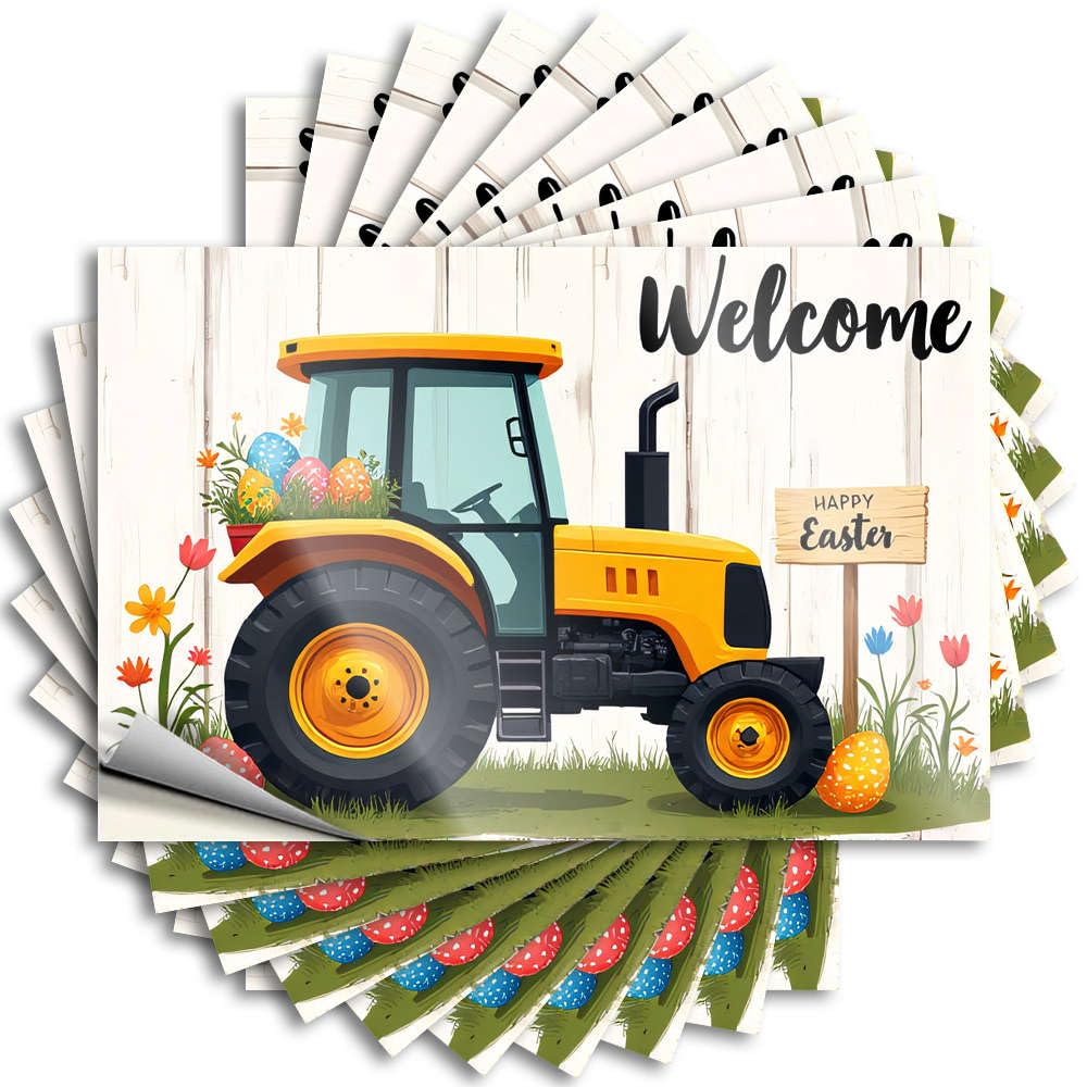 Fzfn Men's Colour Sticker New Vinyl Sticker | Welcome To Our Easter Celebration! Funny For Outside Use(6X9cm)