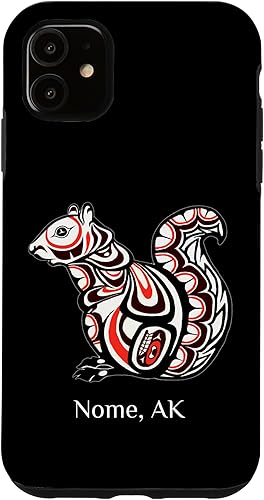 Miniatura 7 de iPhone 14 Tribal Squirrel Nome Alaska PNW Native American Indian Case