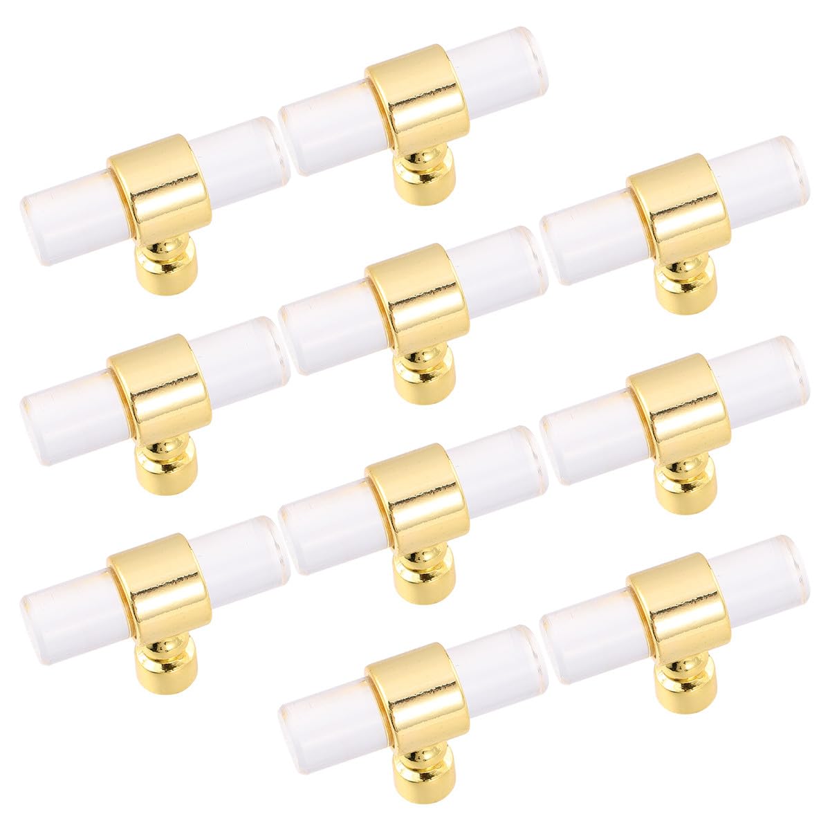 Boutons de Porte Acryliques Dorés Poignées de Meuble Commode Armoire
