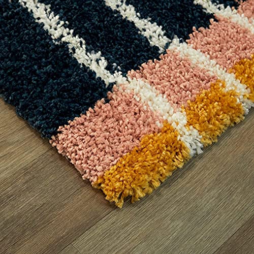 Image of Modern Soft 3D Shaggy Fur Carpets for Living Room Thick Fluffy Rugs for Bedroom, 2x5 feet, Multi Color