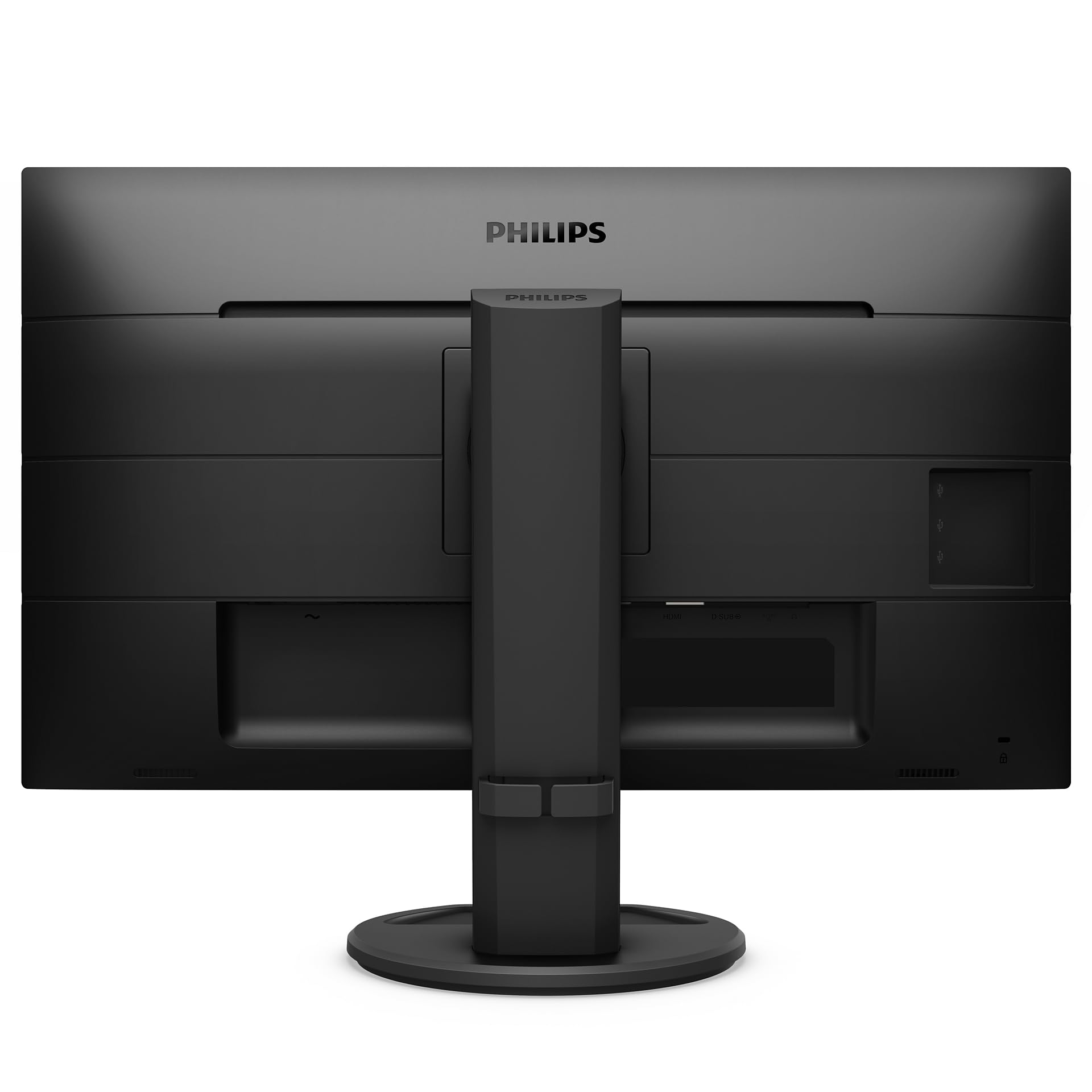 Philips 221B8LJEB Monitor, 22" LED, Full HD, HDMI, Display Port, DVI, VGA, Hub USB, 1ms, Regolabile in Altezza, Girevole, Pivot, Inclinabile, Casse Audio Integrate, Flicker Free, Vesa, Nero