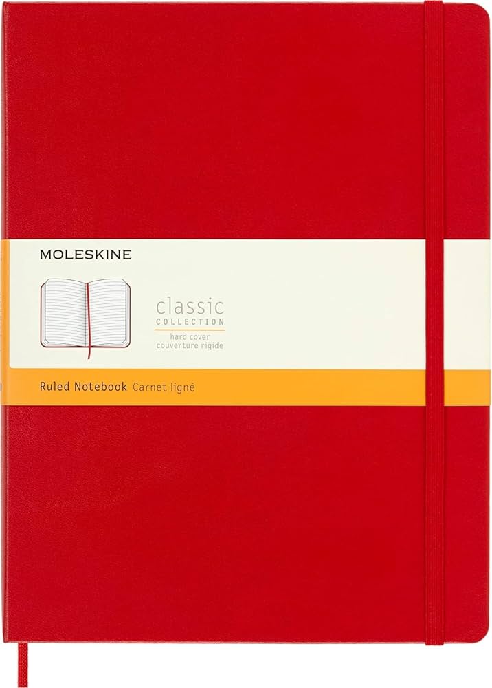 Supreme Moleskine Notebooks RED 大 Supreme Moleskin Notebook Large Red - FW24 - US