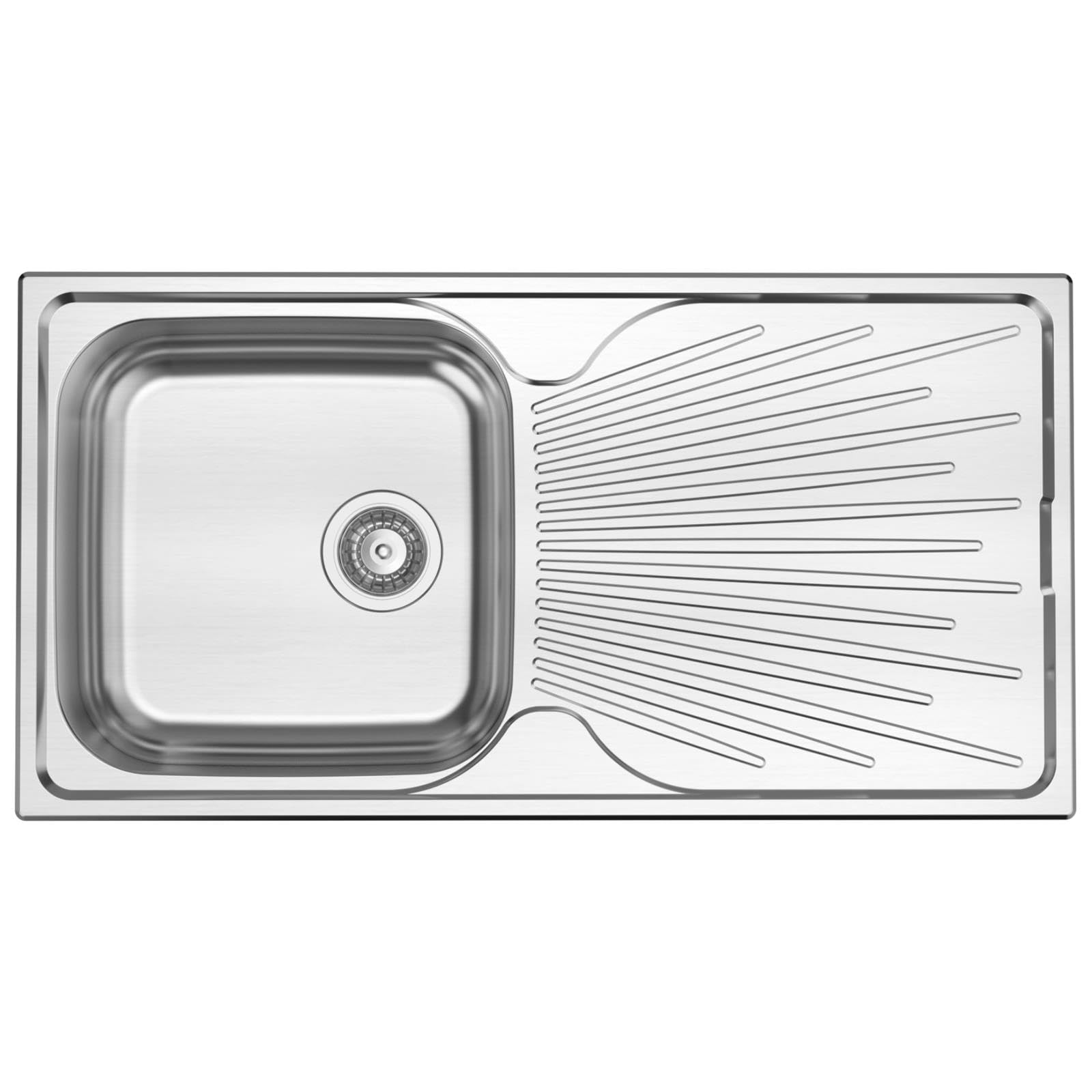 Liquida Stainless Steel Jav10ss 1.0 Bowl Reversible Kitchen Sink With Waste