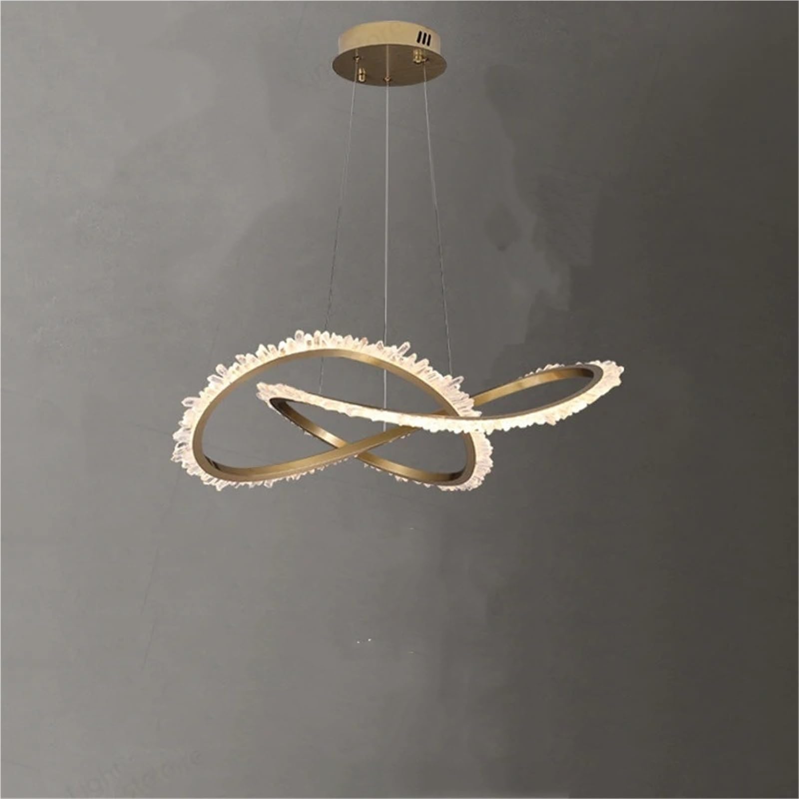 WAQIDCXBOA Hall Chandelier Crystal Duplex Loft Luxury Living Room Pendant Light Minimalist Hanging for Restaurant Lighting