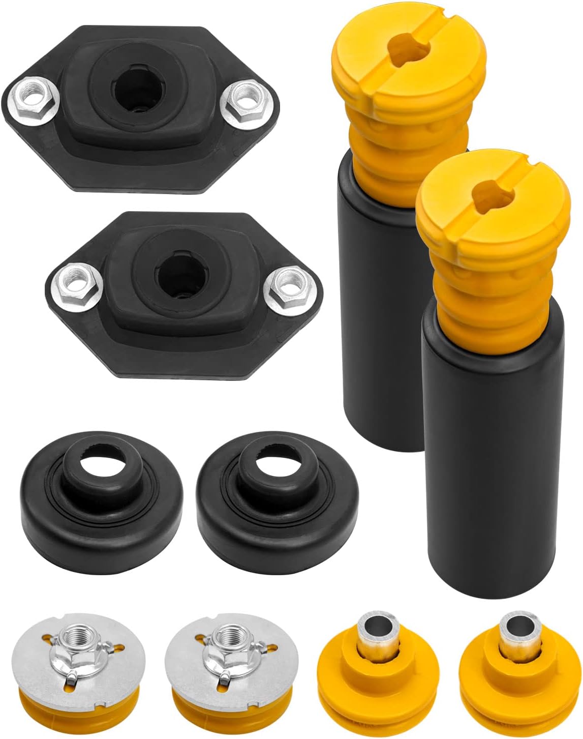 Rear Upper Lower Shock Mount Rear Shock Absorber and Bump Stops Kit Fit for BMW E82 E87 E88 E90 E92 Replace 33526768544 33536767334 33506771737 33506771738 33506767010