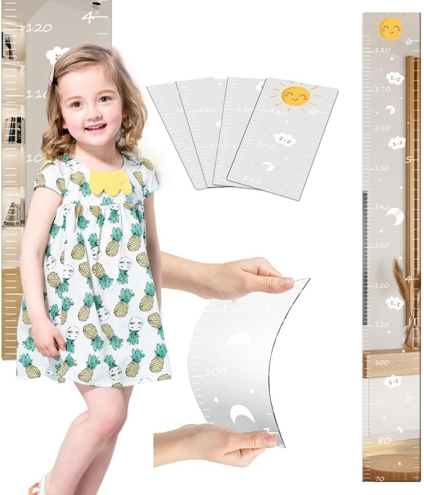 Specchio del Grafico di Crescita per Bambini, Tabella Dell'altezza per Bambini, Vivaio Wall Decor Dress Up Center, Specchio per Bambini Infrangibile per Tutto Il Corpo per La Clinica della, C