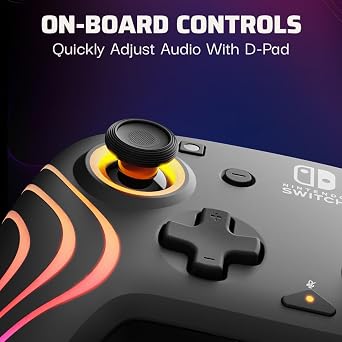 PDP Nintendo Switch Afterglow Wave- Wired- Black
