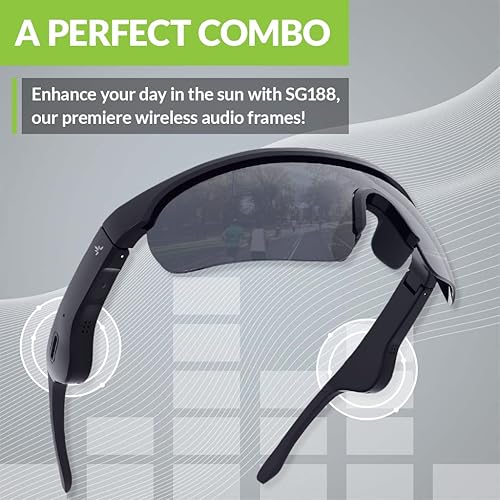 Miniatura 2 de Avantree SG188 - Lentes de sol de audio inteligentes Bluetooth para hombres, protección UV400 y gafas polarizadas, deportes y ciclismo, oreja abierta