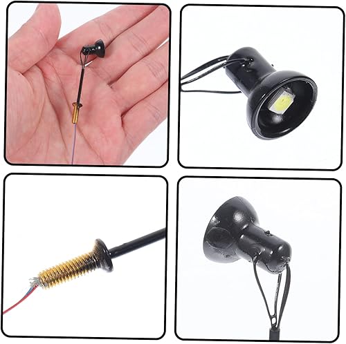 Miniatura 4 de 5 unids modelo paisaje proyector LED cosas punto luces para casa retro decoración ferrocarril camino luces paisaje tren paisaje lámparas mini luces