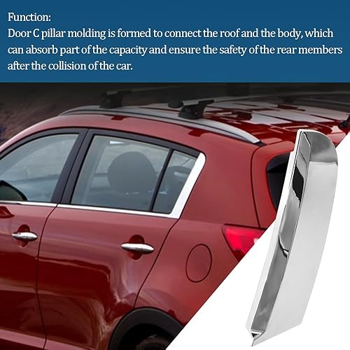 Miniatura 4 de Moldeo de embellecimiento del pilar C de la puerta trasera izquierda se adapta a KIA Sportage 2011-2016 reemplaza 83270-3W010 (cromo trasero