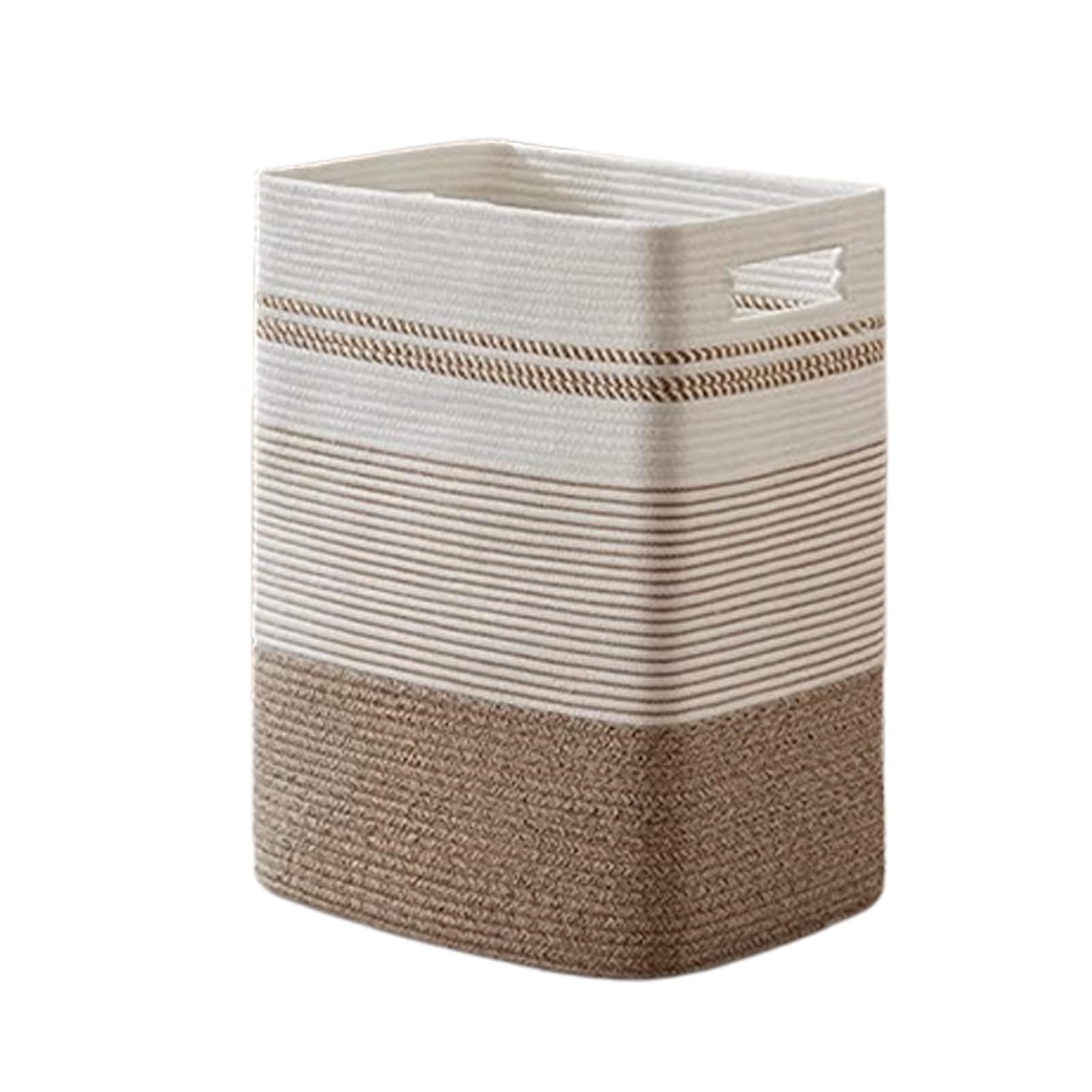 PANGBOER Natural Cotton Storage Bin Geometric Pattern Strong for Organizing Pillows Books Magazines and More Contemporary Decor Basket