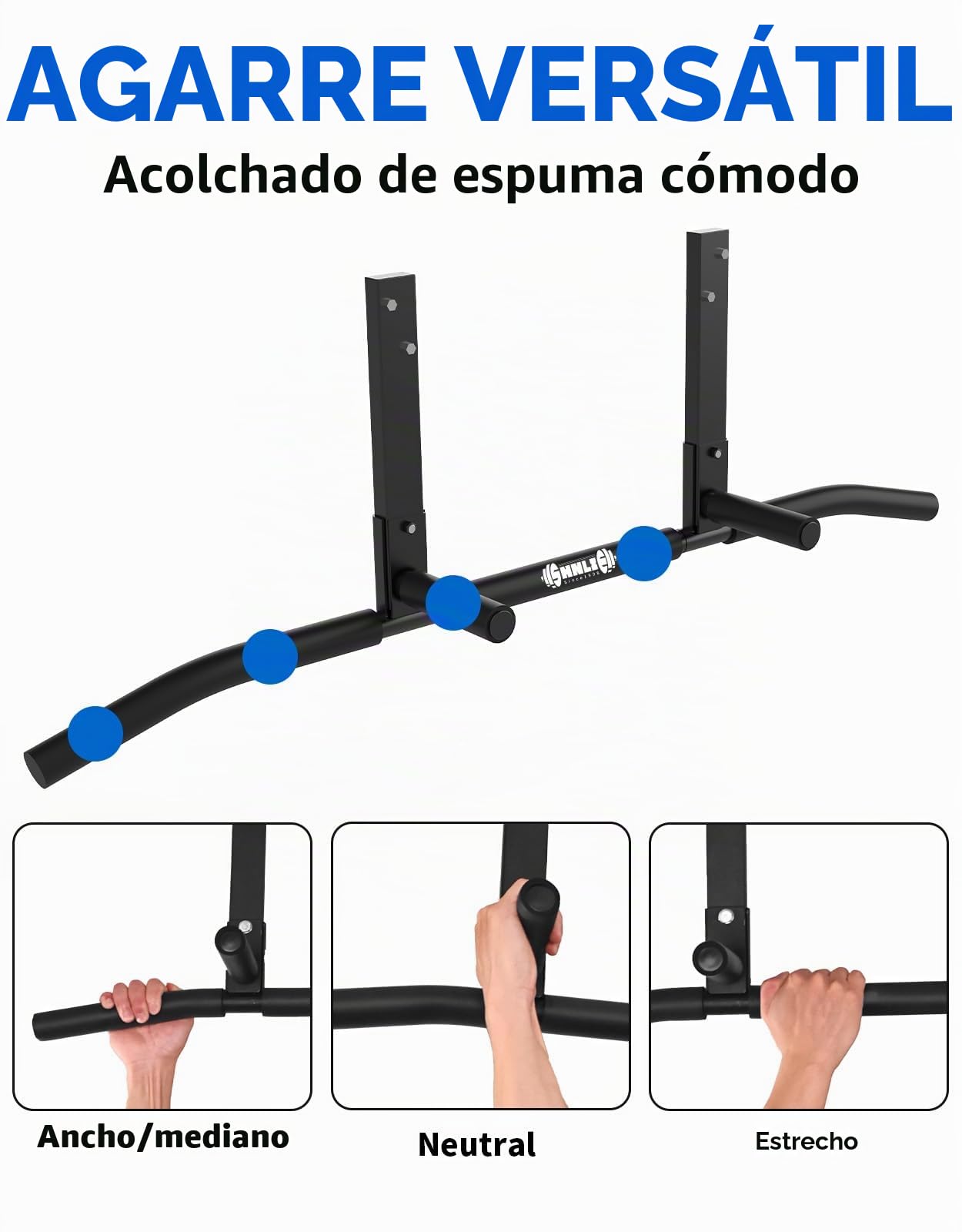 Barra de dominadas montada en viga, barra de dominadas de montaje en techo para gimnasio en casa, viga, rafter, fácil instalación, barra de 42 pulgadas de ancho