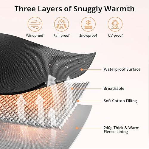 Miniatura 3 de Bioby Funda de asiento de automóvil para bebé de invierno, funda de asiento de automóvil infantil para niño y niña, espaciosa, acogedora, cálida,