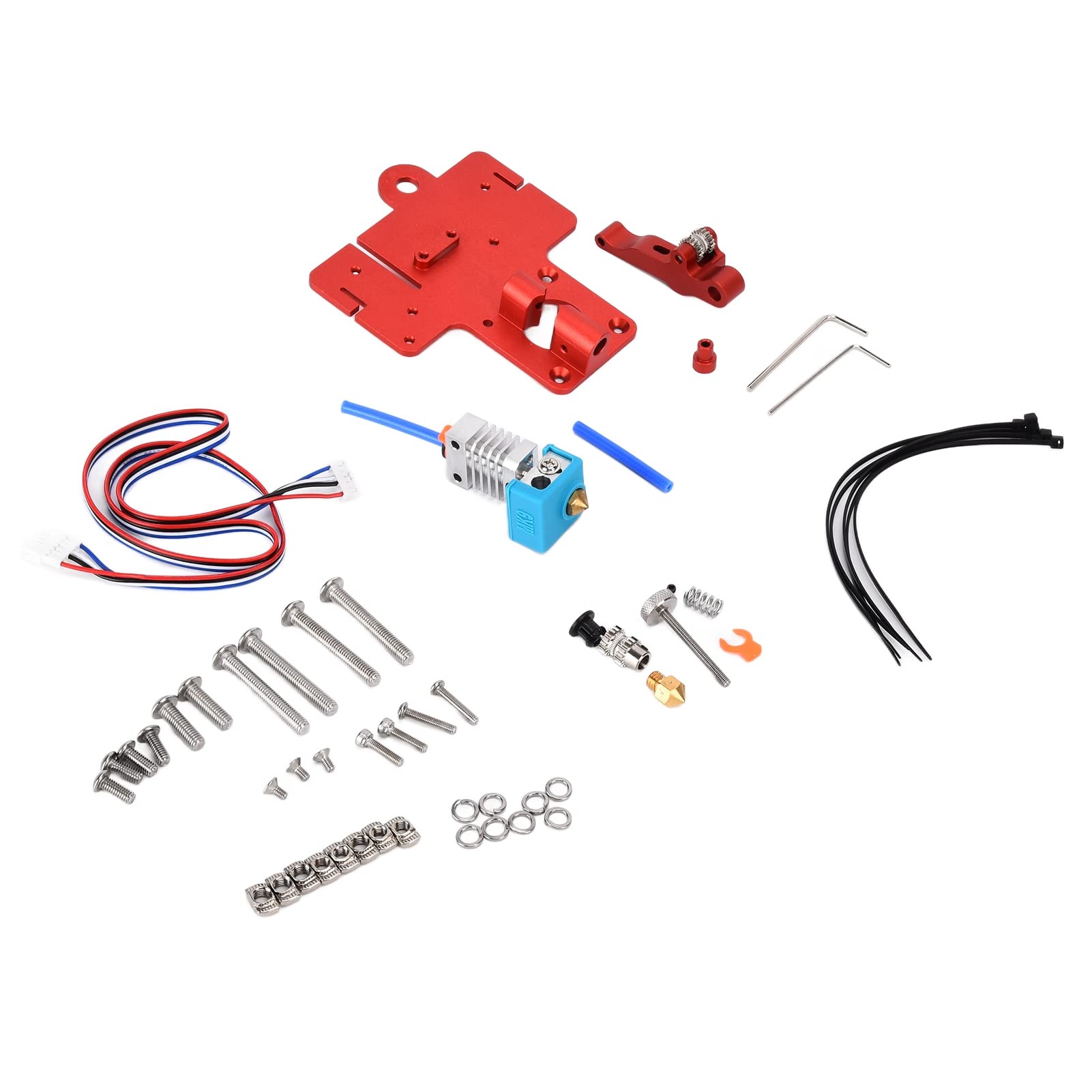 Extruder Montageplatte Dual Gear für Ender 5 5 Pro 5 Plus – Hitzebeständige AluminaPlatte mit präzisen Bohrungen und komplettem Befestigungssatz