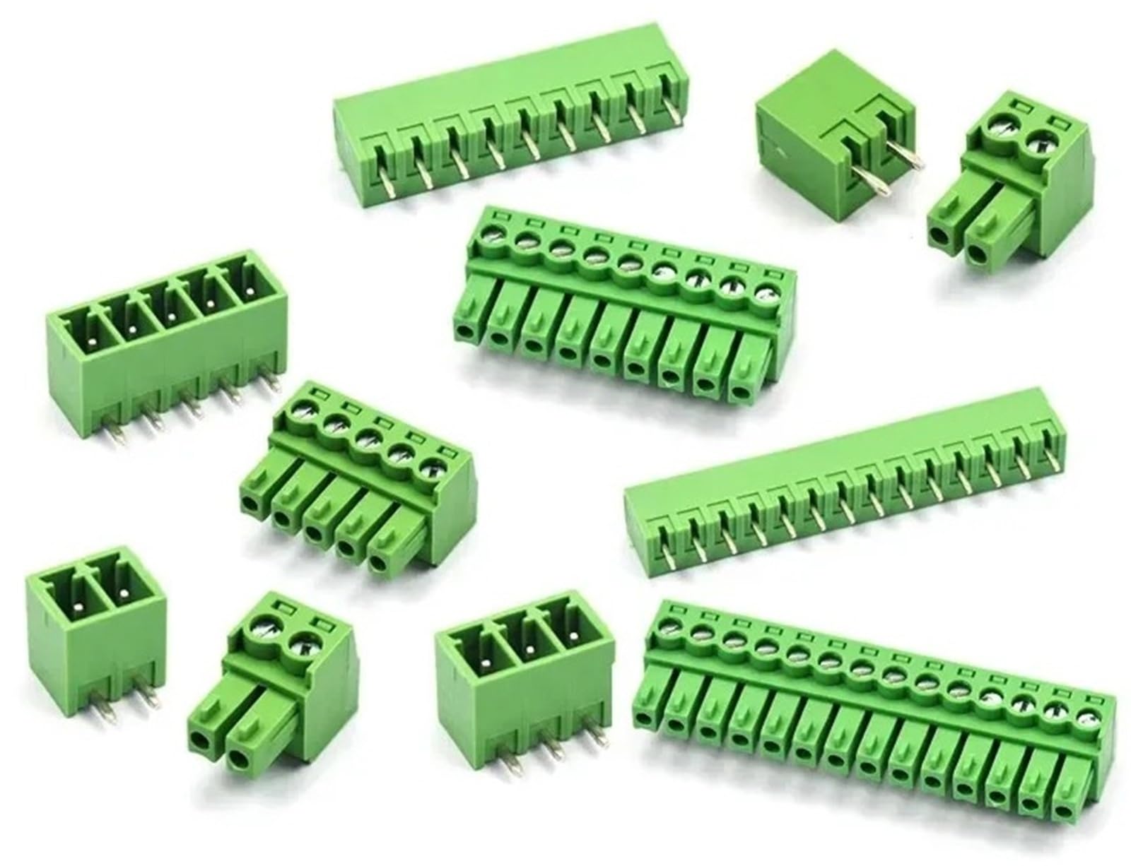 5 paia 2.54mm 3.5mm .81mm .08mm PCB Morsettiera A Vite 2-12Pin Spina Maschio Presa Femmina Pin Intestazione connettore del cavo
