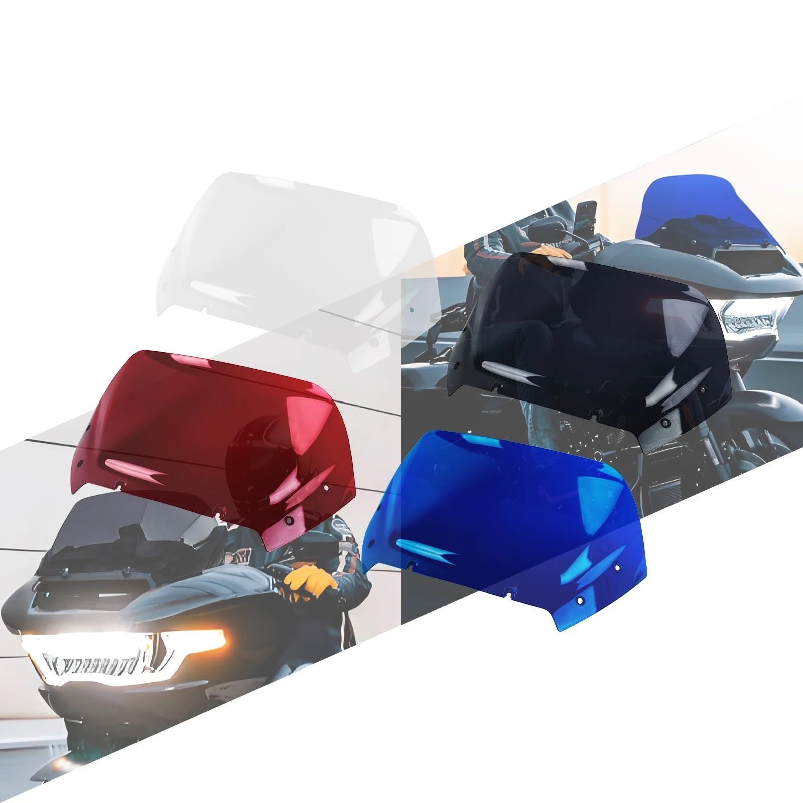 Deflektor motocykla Pasuje do Harley Touring FLTRXSE 23-później szyba przednia motocykla 10 "owiewka deflektor wiatrowy szyba przednia Przednia szyba