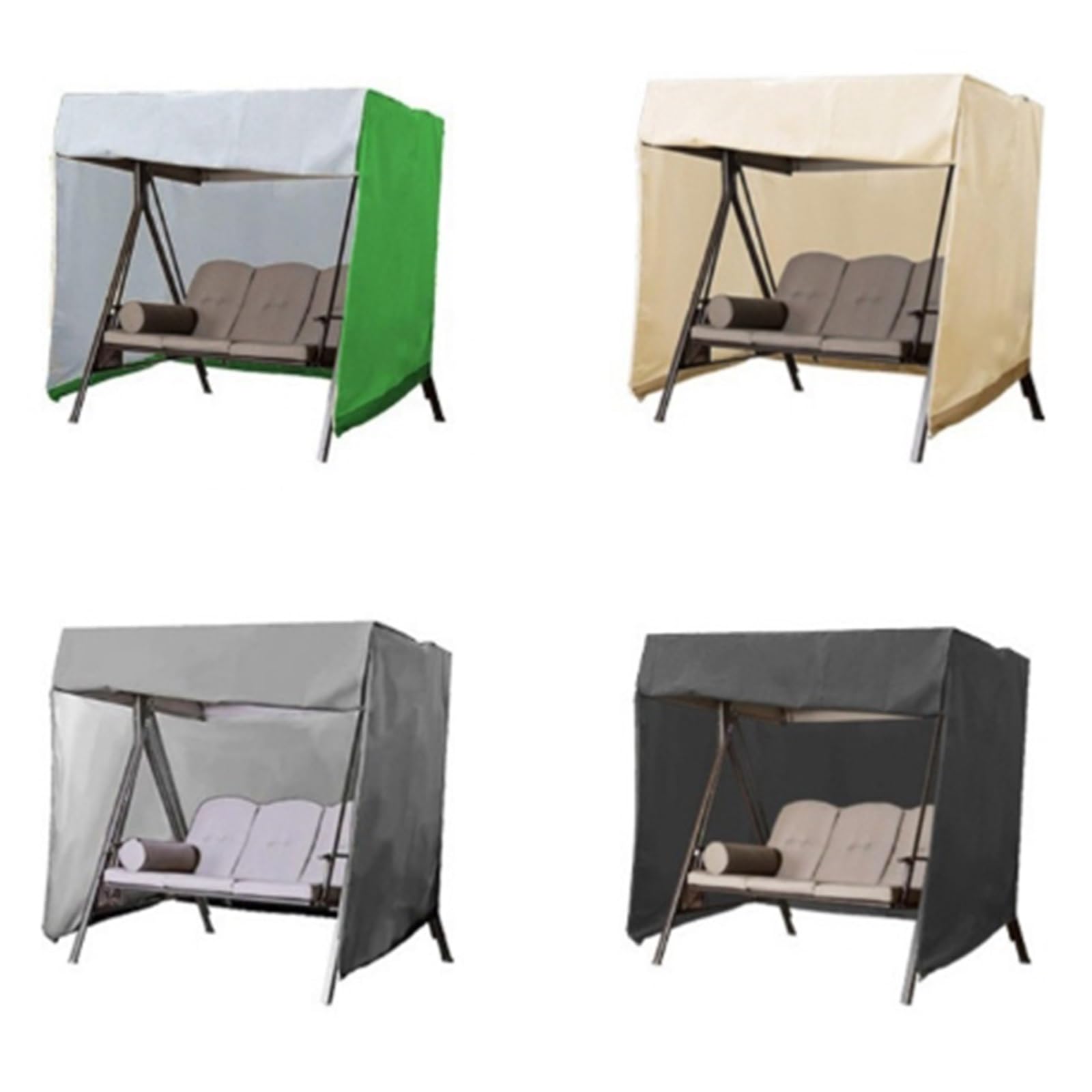 Copertura Per Dondolo Giardino Willkey - Oxford 420D Impermeabile, 220x125x170cm, Per 3 Posti