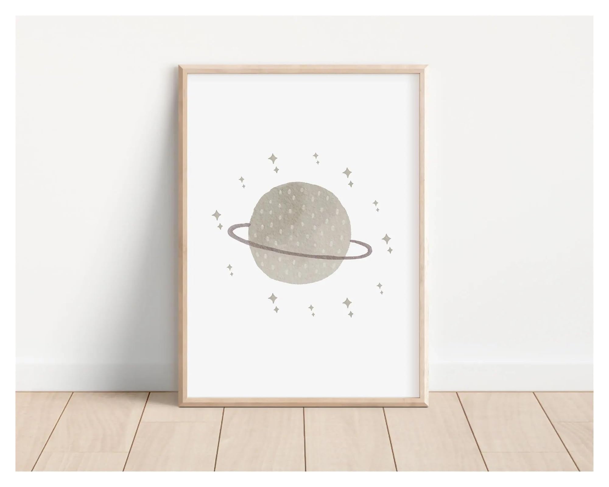 Toile peinture enfants thème météore lune pour créer un cocon doux dans leur chambre