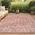 Jonathan Y 4x6 Medallion Textured Indoor/Outdoor Area Rug, Red/Taupe
