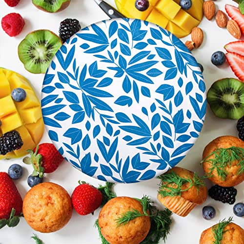 10 Pieces Reusable Bowl Covers Woven Elastic Food Storage Covers Fabric Reusable Food Covers Elastic Bowl Covers Reusable Cloth Bowl Covers For Kitchen Bowls Storage Container, 4 To 12 Inch (Leaves) #TOP5