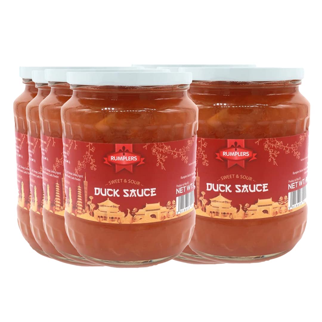 RumplersDuck Sauce - Glass Jar - A Multi-Use Sweet and Sour Condiment/Sauce with Chineese Chicken, Duck Any Chinese Recipe's - Multipack - 8 Jars x 400g