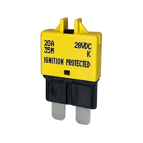 Miniatura 9 de Fusible de disyuntor ATCATO de reinicio manual de 30 amperios para automóvil, barco, automóvil, camión, RV, audio, protección de batería  Perfil